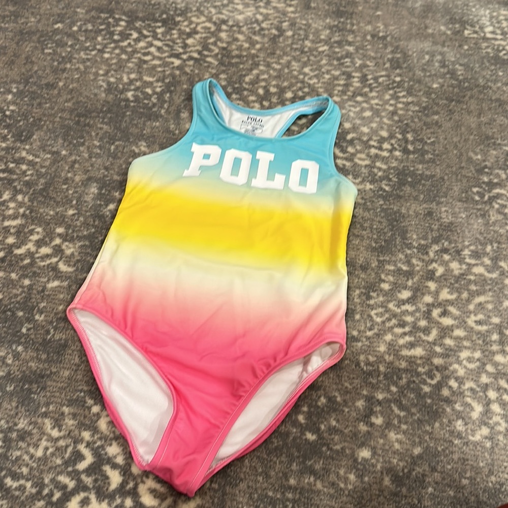 POLO RALPH LAUREN TANK BACK KIDS SWIMSUIT SIZE 6 - Picture 7 of 7
